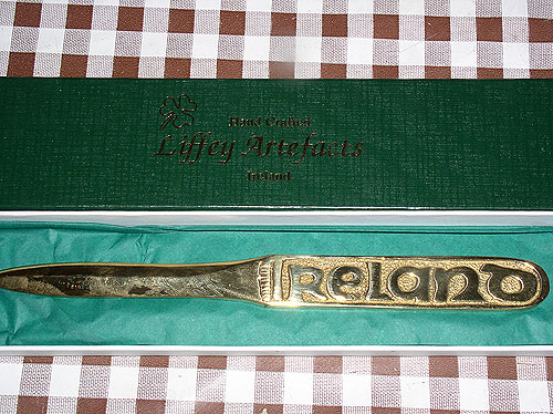 Ireland Brass Large Letter Opener Ireland Brass Large Letter Opener