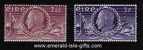 Ireland 1948 United Irishmen Rising Mnh Set Of 2 Ireland 1948 United Irishmen Rising Mnh Set Of 2