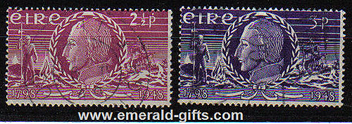 Ireland 1948 United Irishmen Rising Used Set Of 2 Ireland 1948 United Irishmen Rising Used Set Of 2