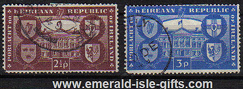 Ireland 1949 Irish Republic Declaration Used Set Of 2 Ireland 1949 Irish Republic Declaration Used Set Of 2