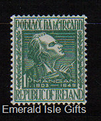Ireland 1949 James Clarence Mangan Mnh Set Of 1 Ireland 1949 James Clarence Mangan Mnh Set Of 1