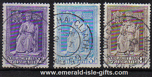 Ireland 1950 Holy Year St Peter Used Set Of 3 Ireland 1950 Holy Year St Peter Used Set Of 3