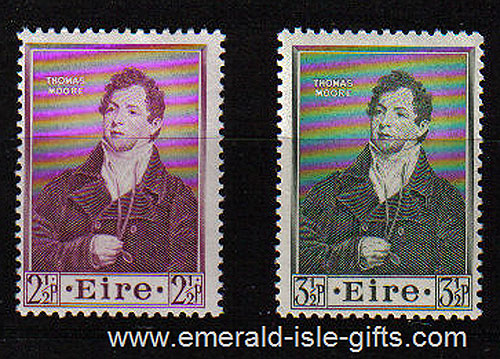 Ireland 1952 Thomas Moore Mnh Set Of 2 Ireland 1952 Thomas Moore Mnh Set Of 2