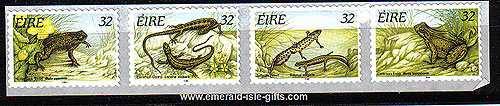Ireland 1995 Reptiles And Amphibians Self Adh Set 4 Mnh