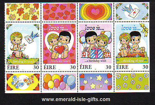 Ireland 1998 Greetings Part 2 Mnh Booklet Pane Of 4