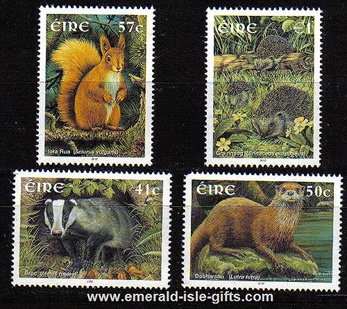 Ireland 2002 Native Irish Mammals Set Of 4 Mnh Ireland 2002 Native Irish Mammals Set Of 4 Mnh