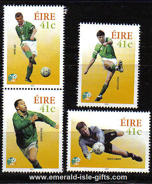 Ireland 2002 Soccer Heroes Roy Keane Etc Set Of 4 Mnh Ireland 2002 Soccer Heroes Roy Keane Etc Set Of 4 Mnh
