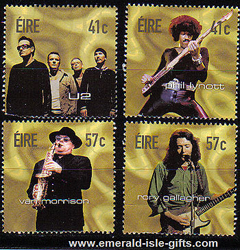 Ireland 2002 Irish Rock Legends U2 Etc Set Of 4 Mnh Ireland 2002 Irish Rock Legends U2 Etc Set Of 4 Mnh