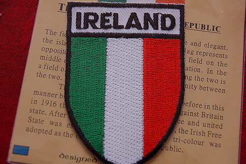 Irish Tricolor Embroidered Badge Patch Irish Tricolor Embroidered Badge Patch
(Iron or Sew On)