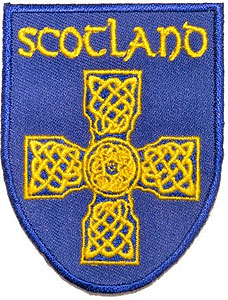 Scottish Blue & Yellow Celtic Cross Patch Scottish Blue & Yellow Celtic Cross Patch
(Celtic Scotland)