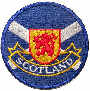 Scotland Patch - Crossed Flag & Lion Rampart Scotland Patch - Crossed Flag & Lion Rampart
(Embroidered)