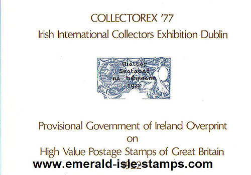 Ireland 1977 Collectorex Stamp Show Souvenir Bklt