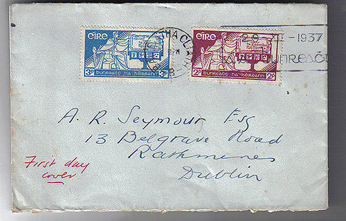Ireland 1937 Irish Constitution First Day Cover Ireland 1937 Irish Constitution First Day Cover