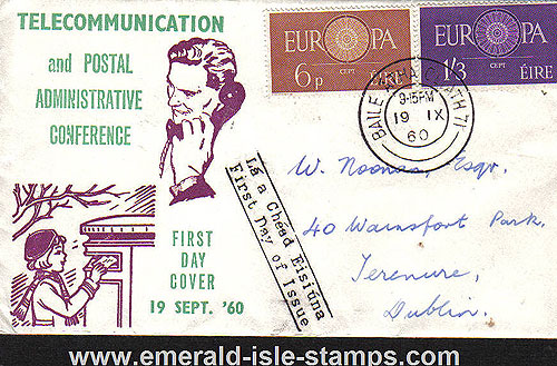 Ireland 1960 Fdc Cept Europa Illustrated (telecomms)