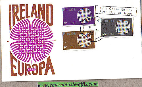 Ireland 1970 Fdc Europa Illustrated Cover Le Brocquy