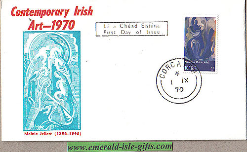 Ireland 1970 Fdc Art: Mainie Jellett First Day (blue)