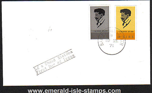 Ireland 1971 Fdc J.m.synge Playwright Set Cover (plain)