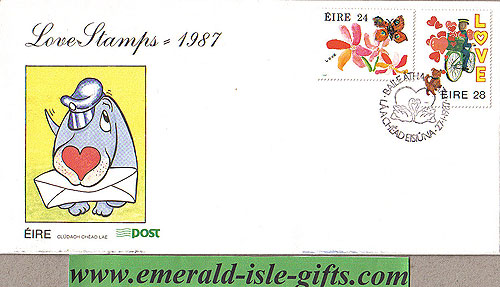 Ireland 1987 Fdc Love Stamps First Day Cover (an Post)