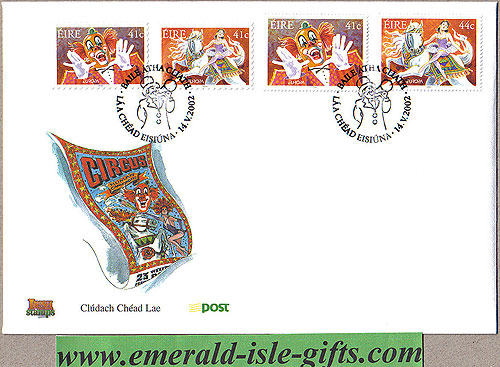 Ireland 2002 Fdc Europa: The Circus (an Post) Ireland 2002 Fdc Europa: The Circus (an Post)
