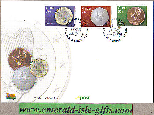 Ireland 2002 Fdc Introduction Of Euro (an Post) Ireland 2002 Fdc Introduction Of Euro (an Post)