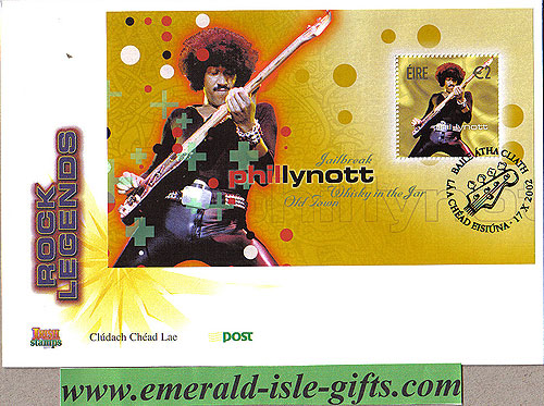 Ireland 2002 Fdc Phil Lynott Miniature Sheet (an Post) Ireland 2002 Fdc Phil Lynott Miniature Sheet (an Post)