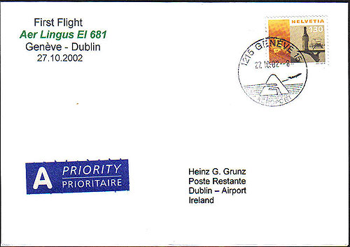 Ireland 2002 FFC Aer Lingus Geneva Dublin