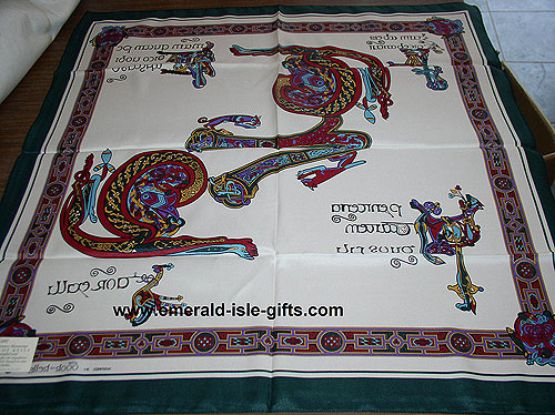 Irish Celtic Scarf Square - 1 Irish Celtic Scarf Square - 1
(Inspired by Book of Kells)