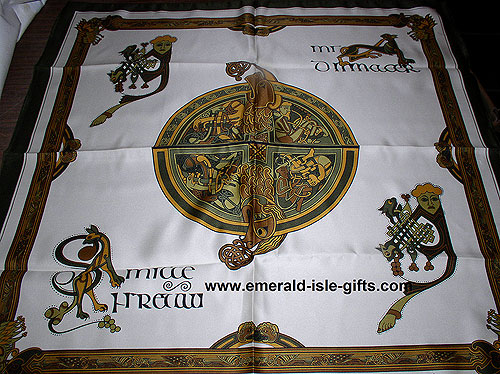 Irish Celtic Scarf Square - 7 Irish Celtic Scarf Square - 7
(Inspired by Book of Kells)