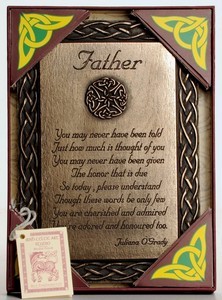 Tribute to Father Tribute to Father
(Irish Bronze Plaque)