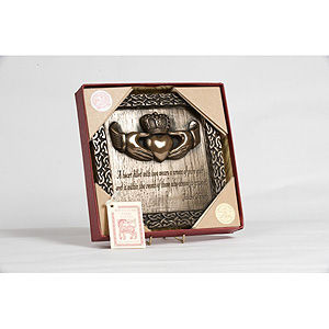 Claddagh Crown Bronze Plaque Claddagh Crown Bronze Plaque
(Love, Friendship, Loyalty)