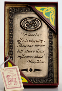 A Teachers Affects A Teachers Affects
(Irish Bronze Plaque)