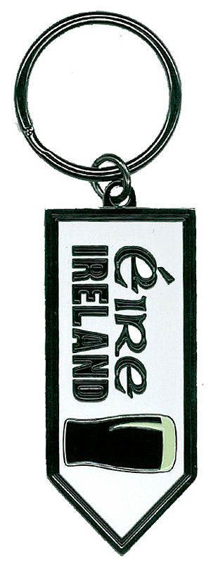 Ireland Pint of Beer Keyring Keychain Ireland Pint of Beer Keyring Keychain
(in old road sign style)
