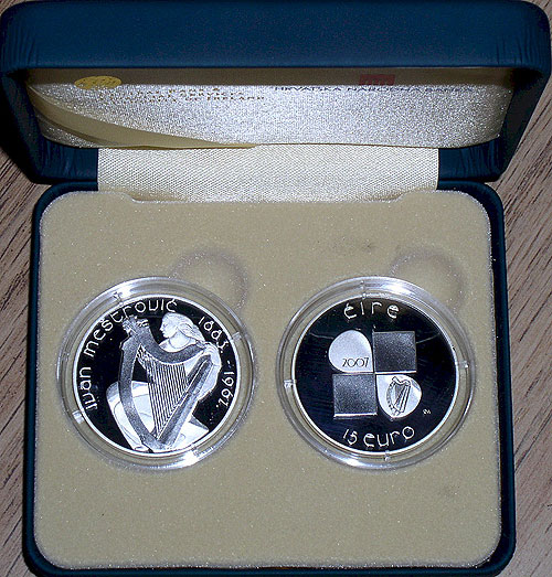 Ireland - Croatia 2007 15 Euro Silver Coins Ireland - Croatia 2007 15 Euro Silver Coins
(Ivan Mestrovic)