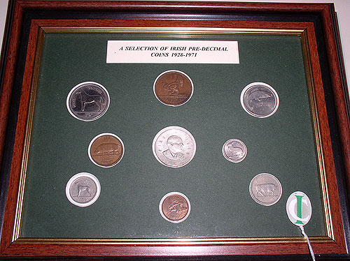 Irish Pre-Decimal Framed Coin Set