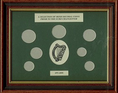 Frame for your Irish Decimal Coin Collection
