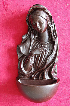 Our Lady Irish Turf Holy Water Font Our Lady Irish Turf Holy Water Font
(Handcrafted)