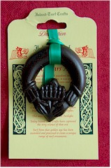 Claddagh Irish Turf Pendant