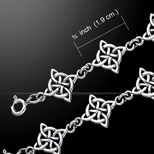 Celtic Knotwork Four Point Bracelet Celtic Knotwork Four Point Bracelet
(in Sterling Silver)