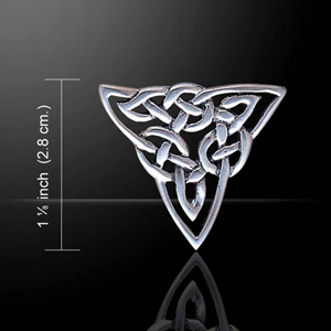 Celtic Knot Brooch Pin in Sterling Silver Celtic Knot Brooch Pin in Sterling Silver
(Triangular)