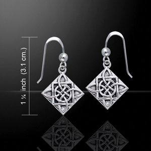 Celtic Knotwork Four Point Earrings Celtic Knotwork Four Point Earrings
(in sterling silver)