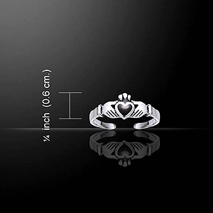 Claddagh Sterling Silver Toe Ring Claddagh Sterling Silver Toe Ring
(Choice of Inlay)