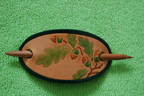 Fuchsia Hand Painted Hair Clip Fuchsia Hand Painted Hair Clip
(Irish Leather)
