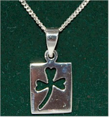 Irish Shamrock Lucky Silver Pendant Irish Shamrock Lucky Silver Pendant
(Sterling Silver!)