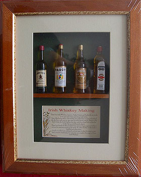 Irish Whiskey Miniature Beer Bottle Collection Irish Whiskey Miniature Beer Bottle Collection
(Framed, Jameson etc)