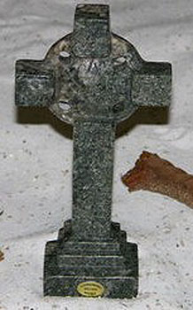 Celtic Cross 6" Carved from Celtic Cross 6" Carved from
(Irish Connemara Marble)