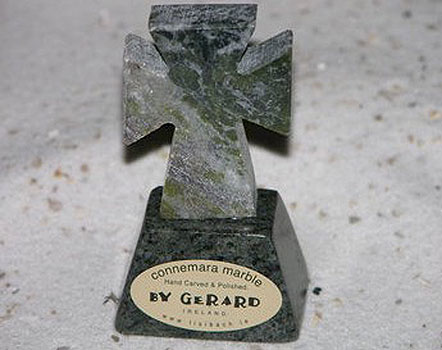 Celtic Cross on Base Celtic Cross on Base
(Connemara Marble)