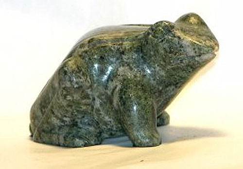 Gemstone Hand Carved Frog Gemstone Hand Carved Frog
(Irish Connemara Marble)