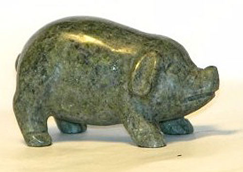 Irish Hand Carved Pig Irish Hand Carved Pig
(Connemara Marble)