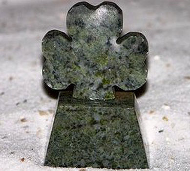 Irish Shamrock on Base Irish Shamrock on Base
(Connemara Marble)