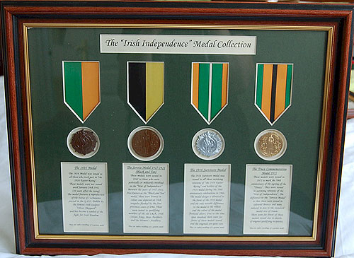 Easter Rising & Irish War Independence Medals Easter Rising & Irish War Independence Medals
(Framed Replica Sets)